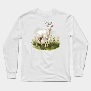 White Goat Long Sleeve T-Shirt